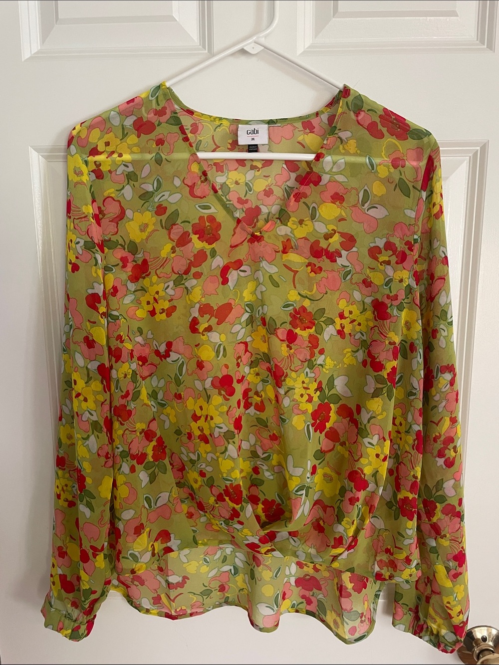 CAbi Sheer Floral Top
